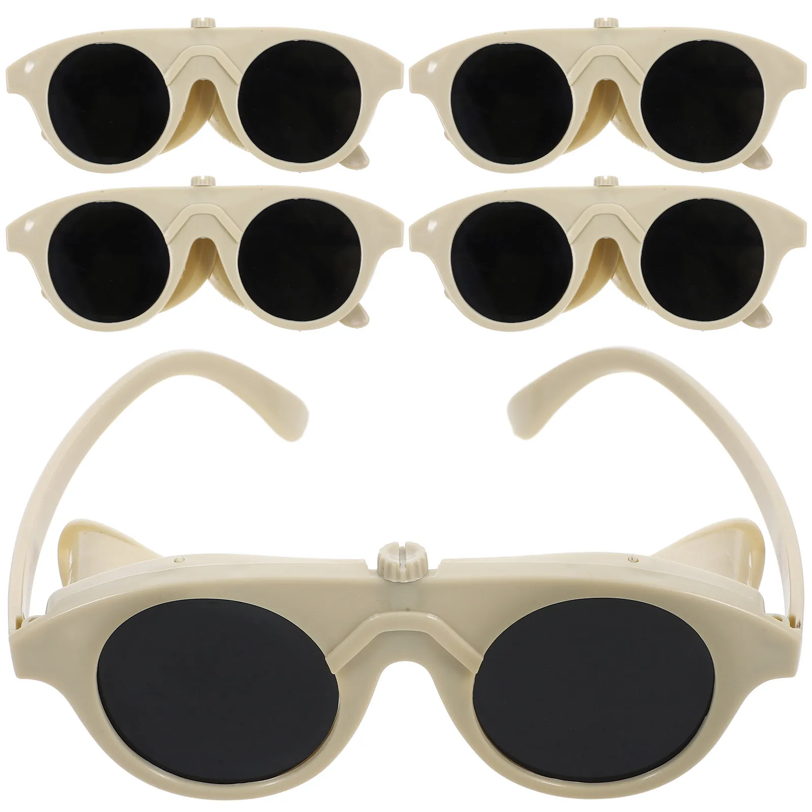 

5Pcs Welding Protective Goggles Plastic Welding Glasses Lightweight Adjustable for Grinding Cutting Eye Safety