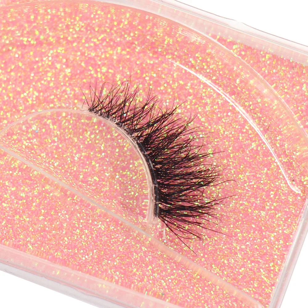 Mink Eyelashes Clear Band Eye Lashes Crisscross Natural Wispy Transparent Band False Eyelashes Fluffy Soft Half Lashes extension