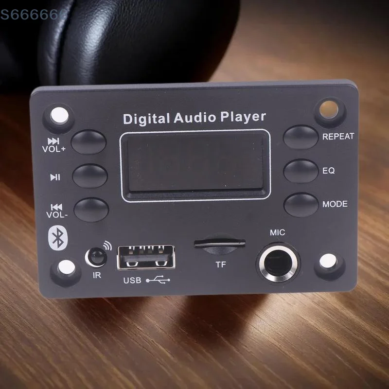 

Bluetooth 5.0 Decoder Board Set, DC12V MP3 WMA, FM Radio, USB TF Card Support, Mic Input 6.5mm, for Music Player Speaker