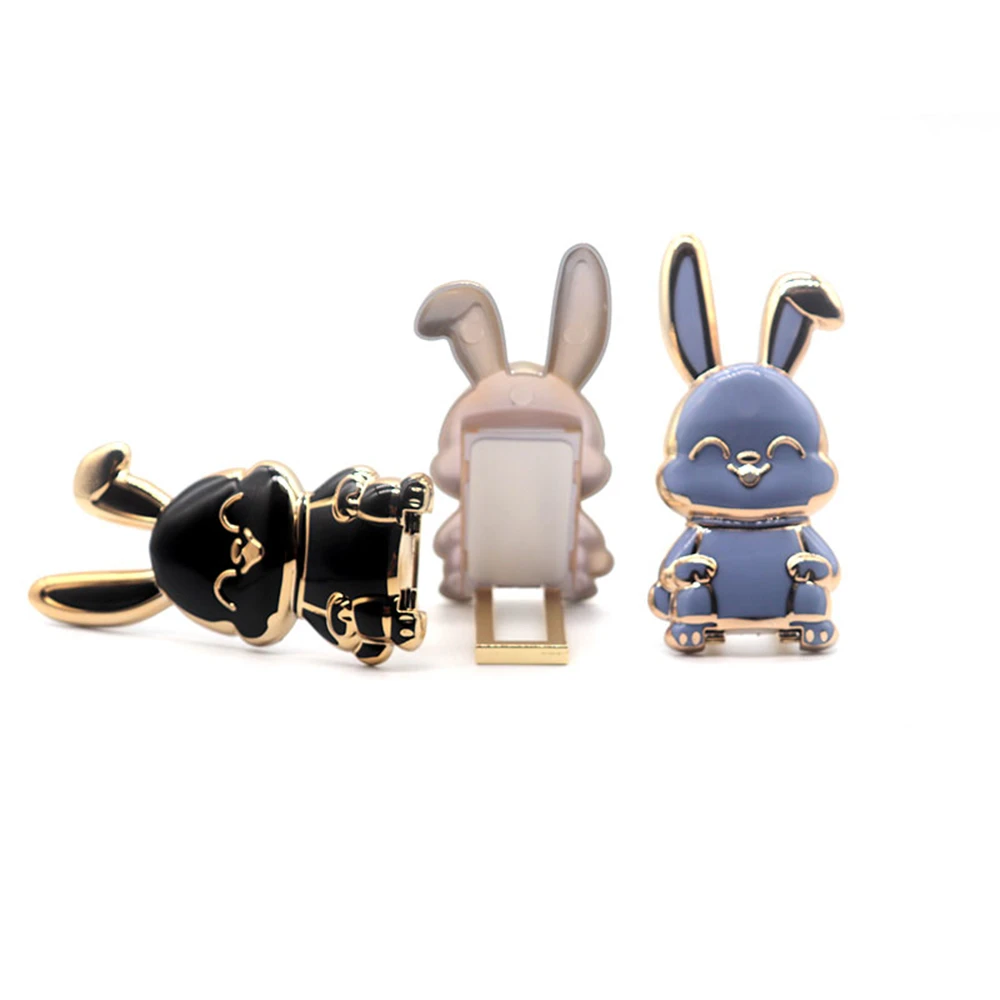 1~6PCS Finger Ring Holder For Phone Cute Rabbit Shape Mobile Phone Holders Universal Cell Phone Stands Foldable Finger Ring