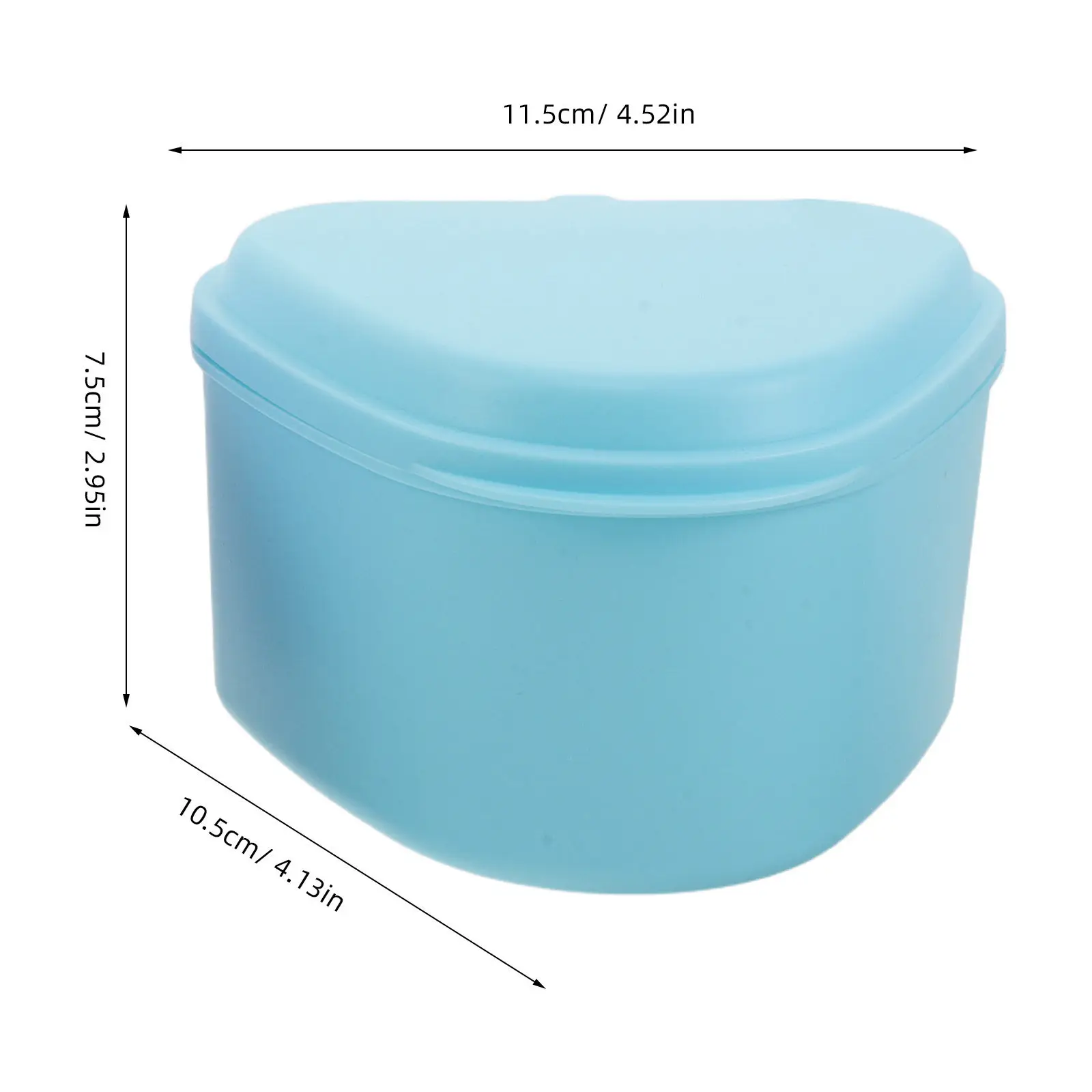 4Pcs Denture Case Space-Saving Slim Retainer Case Portable Mouth Guard Box Orthodontic Storage Container Travel Home Women Men