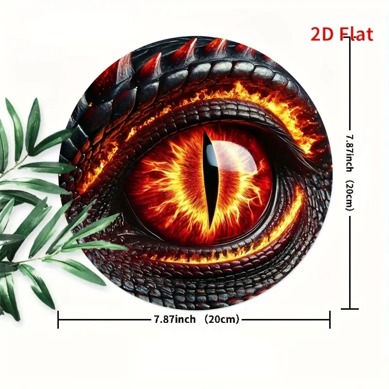 Fierce Fiery Dragon Eye Fantasy Art Metal Tin Sign Wall Decor