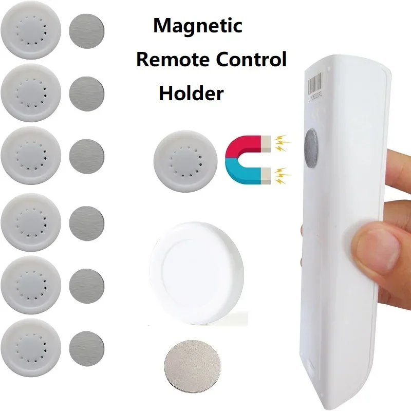 

1 set Magnetic Remote Control Holder Wall Mount TV Remote Holder Wall Mount Fan Remote Holder Magnetic Hooks Fridge Sticker