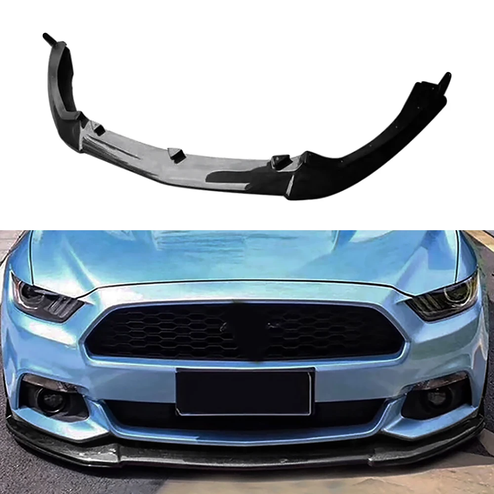 

Carbon Fiber S Style Front Lip Bumper for Mustang 2015-2017 High Polished Surface Bolt-On Installation 6-Month Warranty