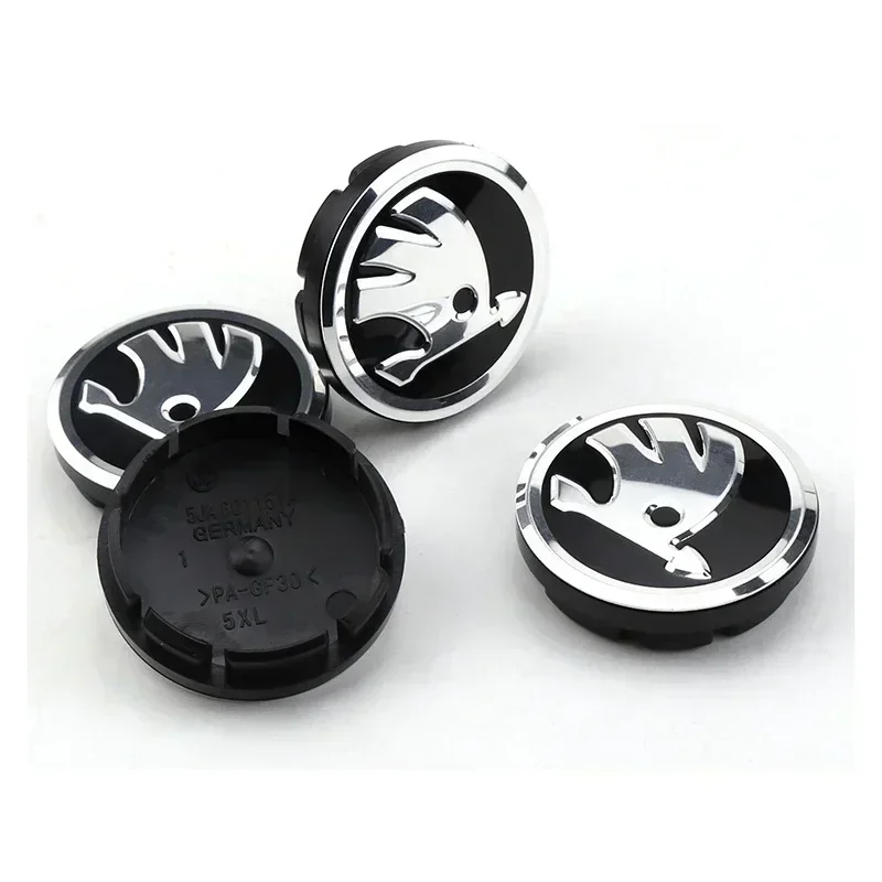 56mm 60mm 65mm Car Wheel Center Metal Cap Styling for SKODA Fabia Rapid Kodiaq RS Superb Kamiq Octavia A7 Tour Yeti Karoq Logo