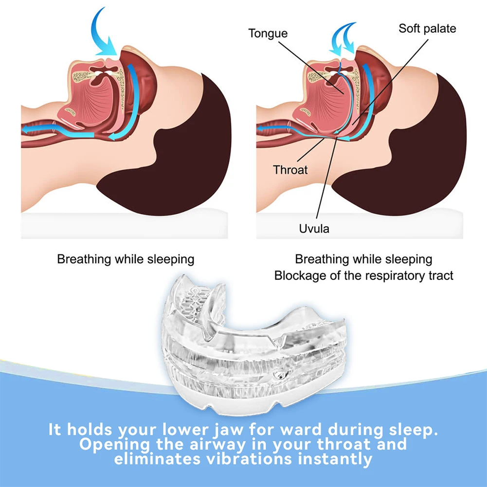 Anti Snoring Mouth Guard Anti Snore Device Improve Sleep Adjustable Mouthguard with Storage Case Multifunction for Men Women