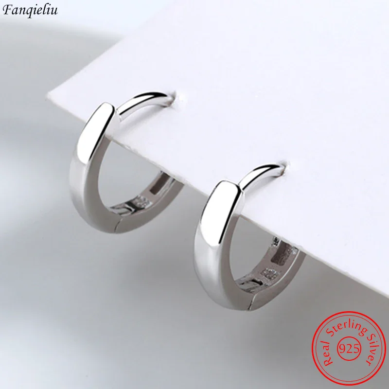 

Новые модные женские серьги-кольца из настоящего серебра 925 пробы FQL23611