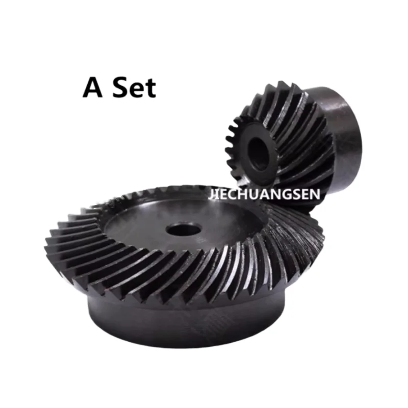 

1Set 1M 1.5M 15Teeth 16T 20T 30T 32T 40T Precision Helical Bevel Gear High Frequency Hardening 45# Steel Gear 1:2