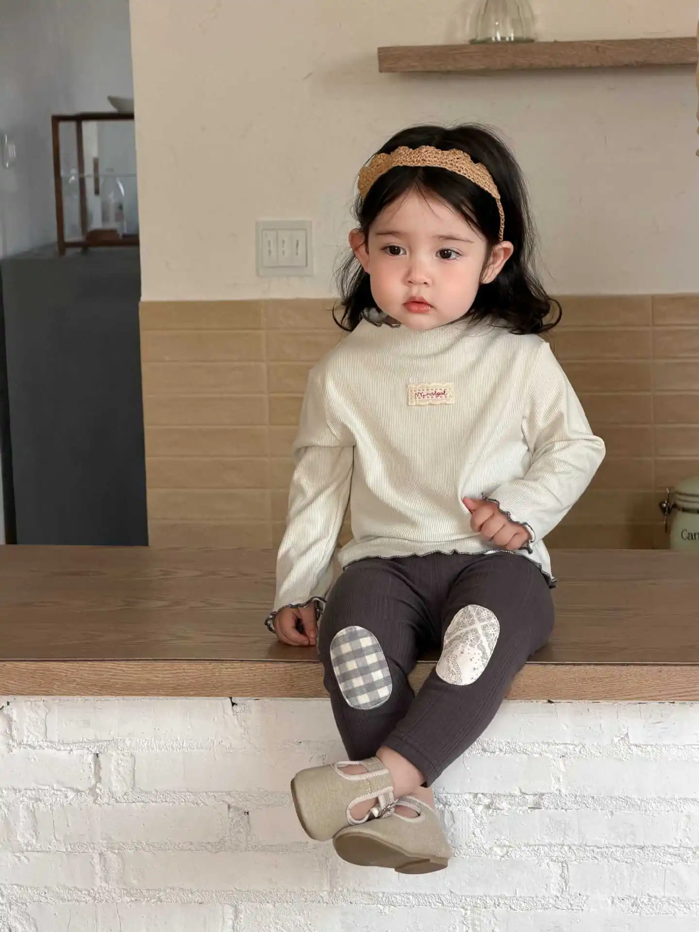 2026 Spring New Baby Long Sleeve T Shirts Infant Solid Simple Tops Girls Cute Lace Bottoming Shirts Cotton Toddler Clothes
