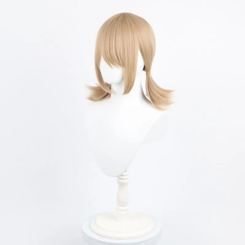 Uma peça de peruca bege de comprimento médio enrolada reversa, personagem cosplay Identity V Emma Woods