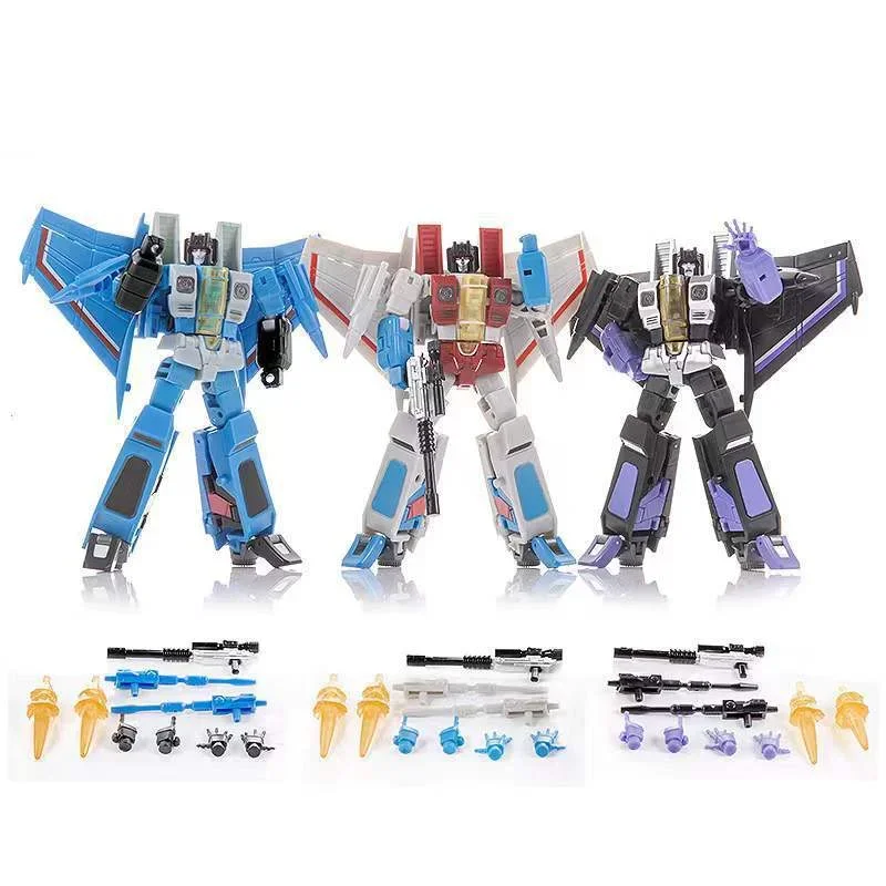 

JINBAO Transformation DF-06 FG01 FG02 FG03 Starscream Skywarp Thundercracker F15 FG01-03 3PCS/Set Plane Figure