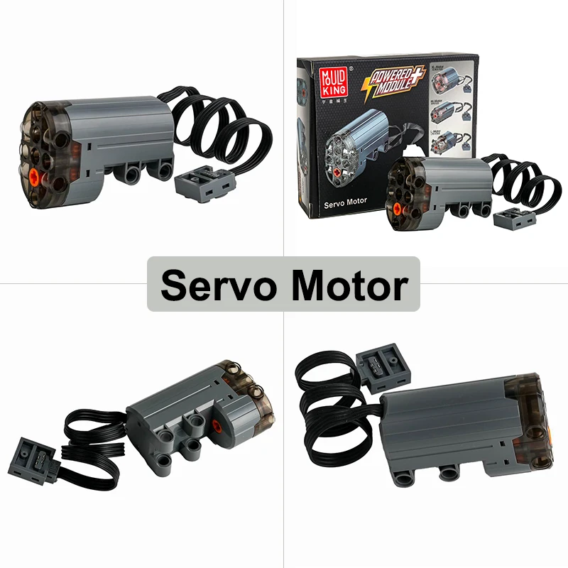 Motores MOC DIY, bloques de construcción 7,4 V M/L/XL, Servo de dirección de Motor, tecnología de Control remoto, maquinaria para coche, camión, potencia