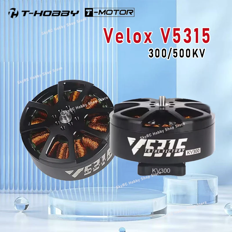 

Бесщеточный двигатель T-MOTOR T-HOBBY Velox V5315 — 8-12S, 300/500 кВ, тяга 6,5-8 кг, 12N14P, вал 4 мм, 13-15 дюймов, часть Cinelifter FPV