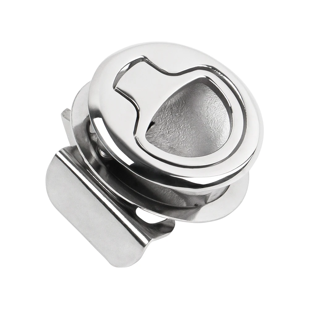 44mm Small Flush Pull Slam Latch Lift Turning Lock Flush Mount for Boat Deck Hatch RV Yacht Marine Hardware