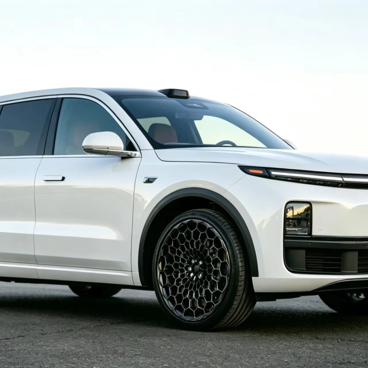*forPopular Hexagon Honeycomb Design Custom Forged Alloy Rims 5 Hole 6061-T6 Aluminum Black Finish for Li Auto SU7 Tesla
