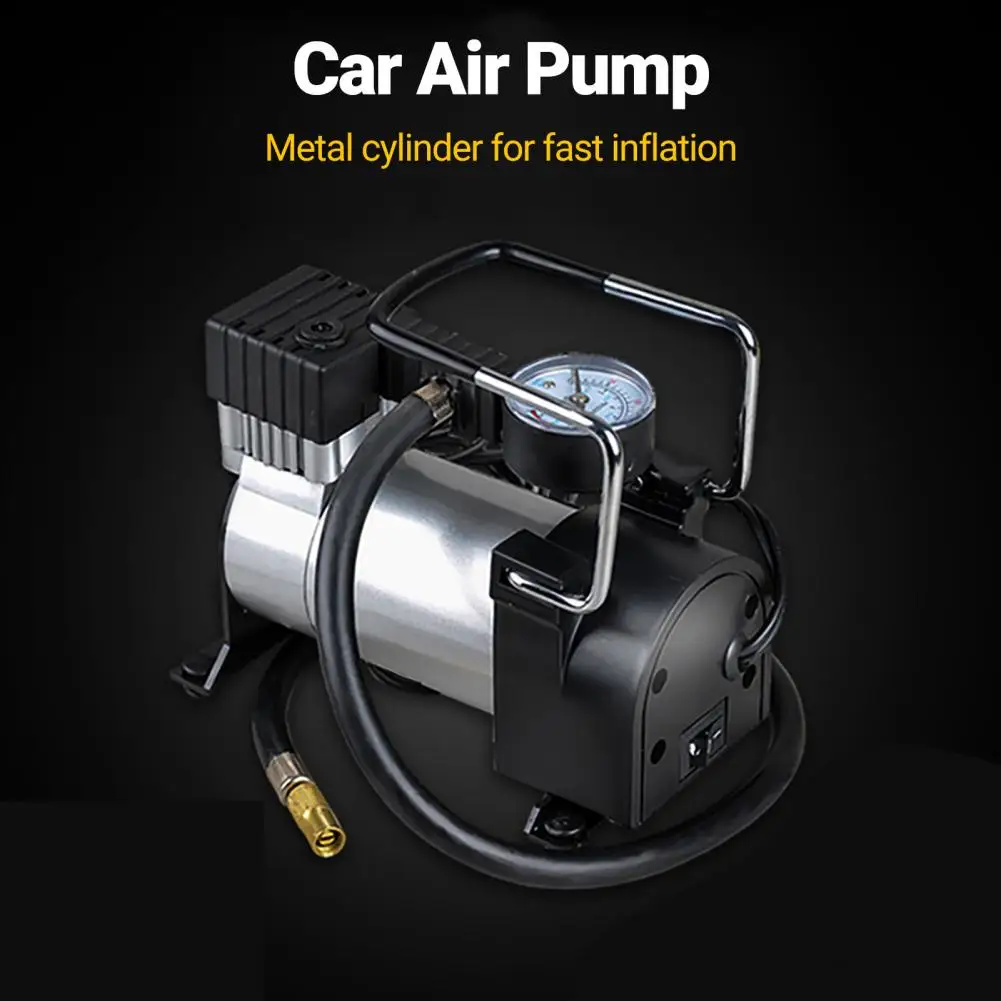 Tire Inflator Low Noise High-Pressure Automatic Charge And Stop Tire Air Refill Single Cylinder Car Electric Air Compressor