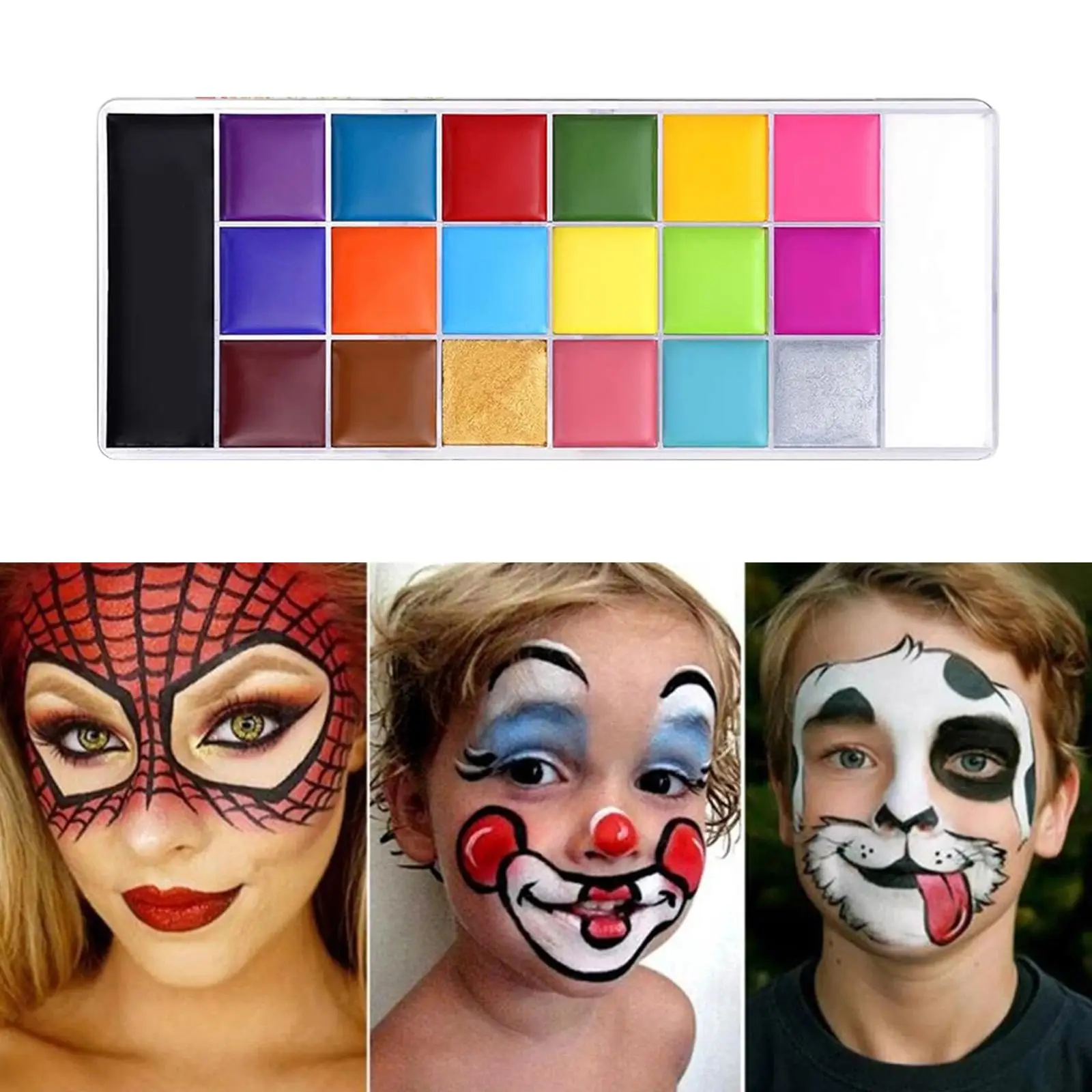 Face Body Paint Professional Christmas Stage Makeup Palette, Hypoallergenic Face