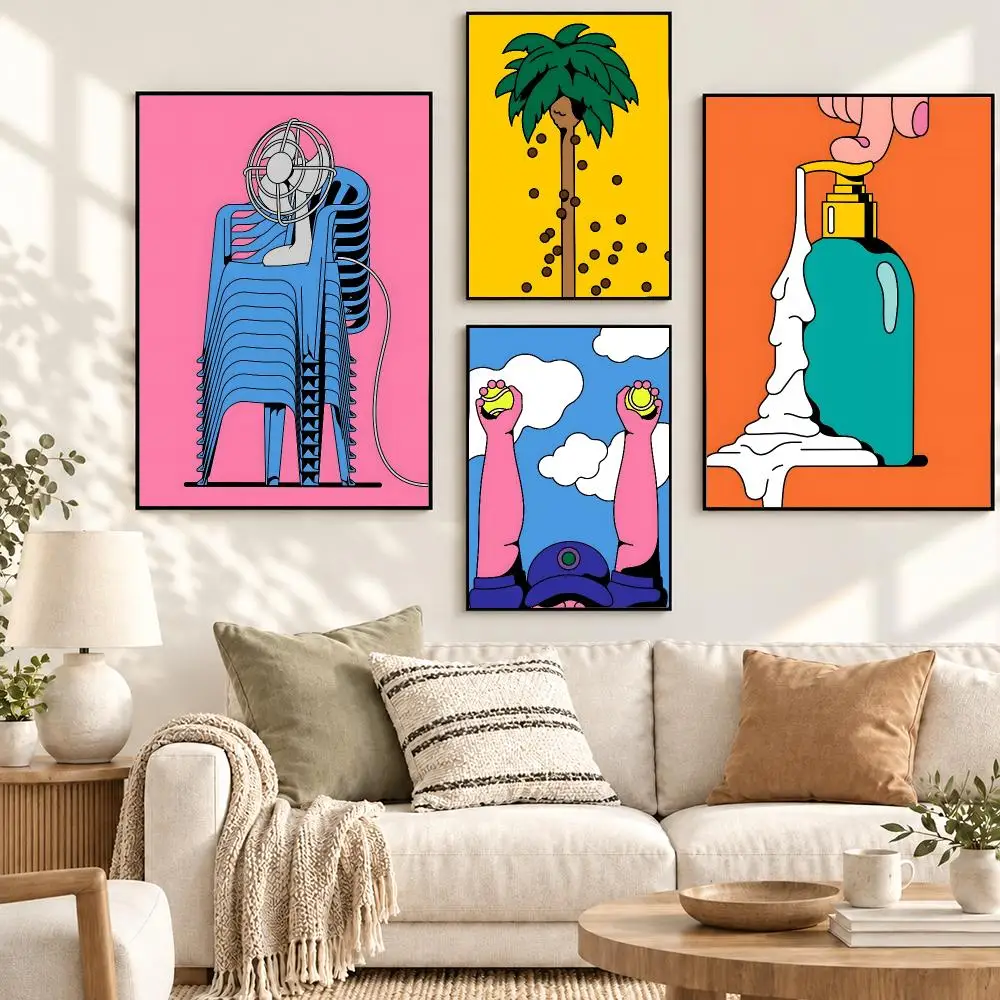 Emotional Illustration Minimalist Mental Wellness Style Poster Decorative art prints for the home, holiday gifts, unframed