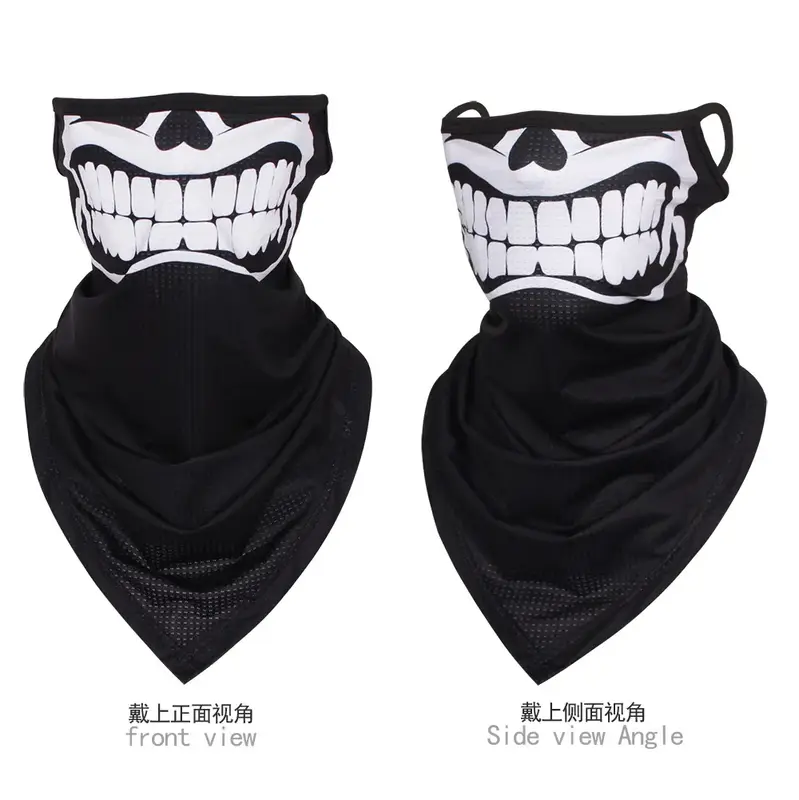 Multi-function Motorcycle Face Scarf Skull Masks Cycling Neck Gaiter Cover Mesh Tube Sport Sunscreen Men Women Bandana Balaclava - Image 4