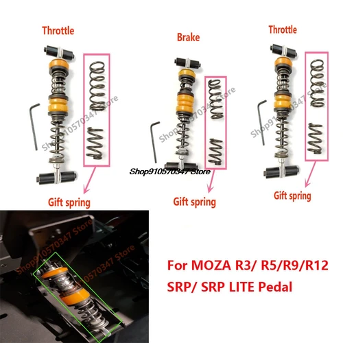 Imagen 1 del producto Mod de amortiguador de Pedal para MOZA R3/ R5/R9/R12 SRP/ SRP LITE KIT de modificación de Pedal