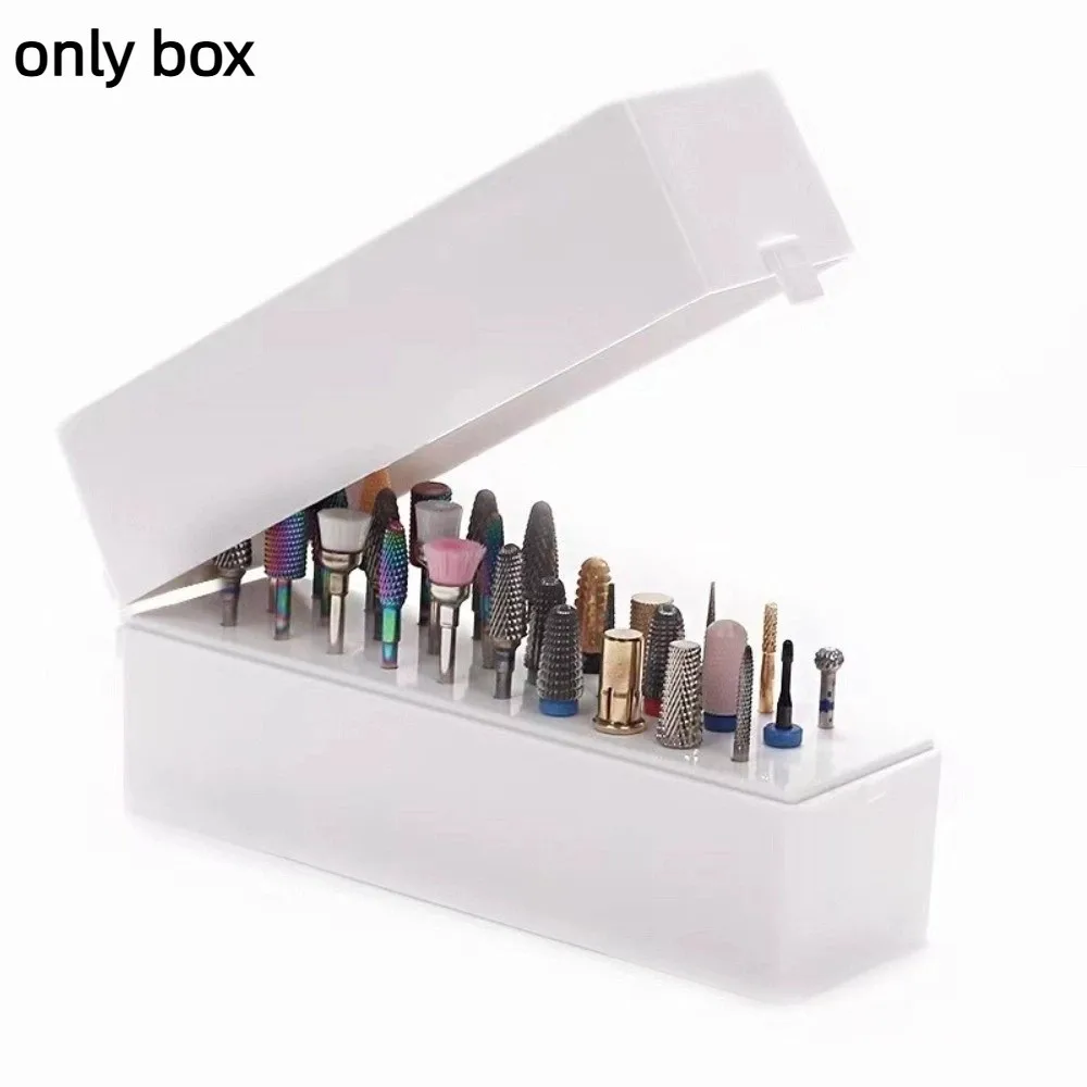 Porte-forets à ongles 30 trous, anti-poussière, conception Portable, organisateur de mèches Efile, fournitures de Nail Art, organisateur de manucure