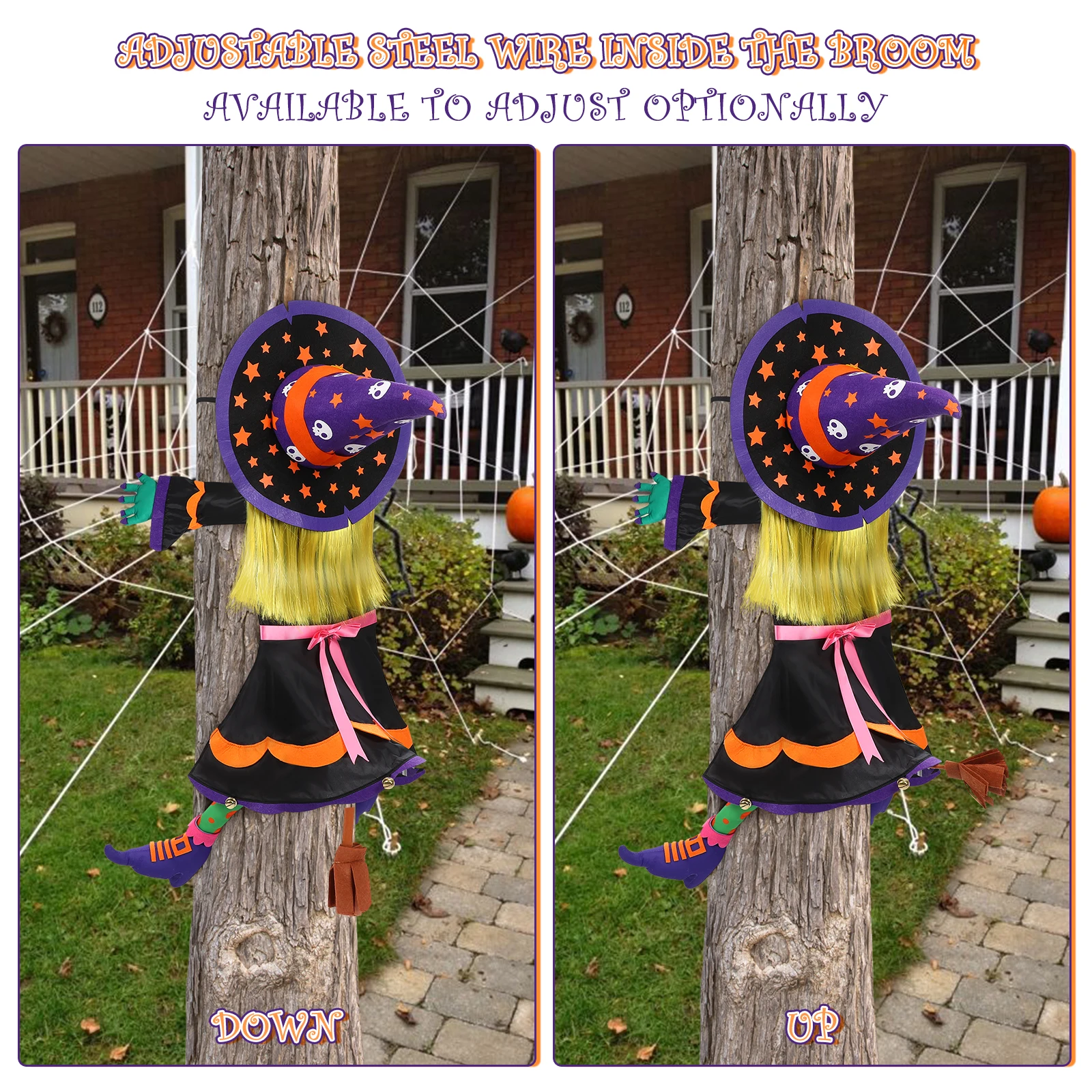 ديكور الهالوين الخارجي للديكورات الخارجية والشرفة المعلقة من الأمام