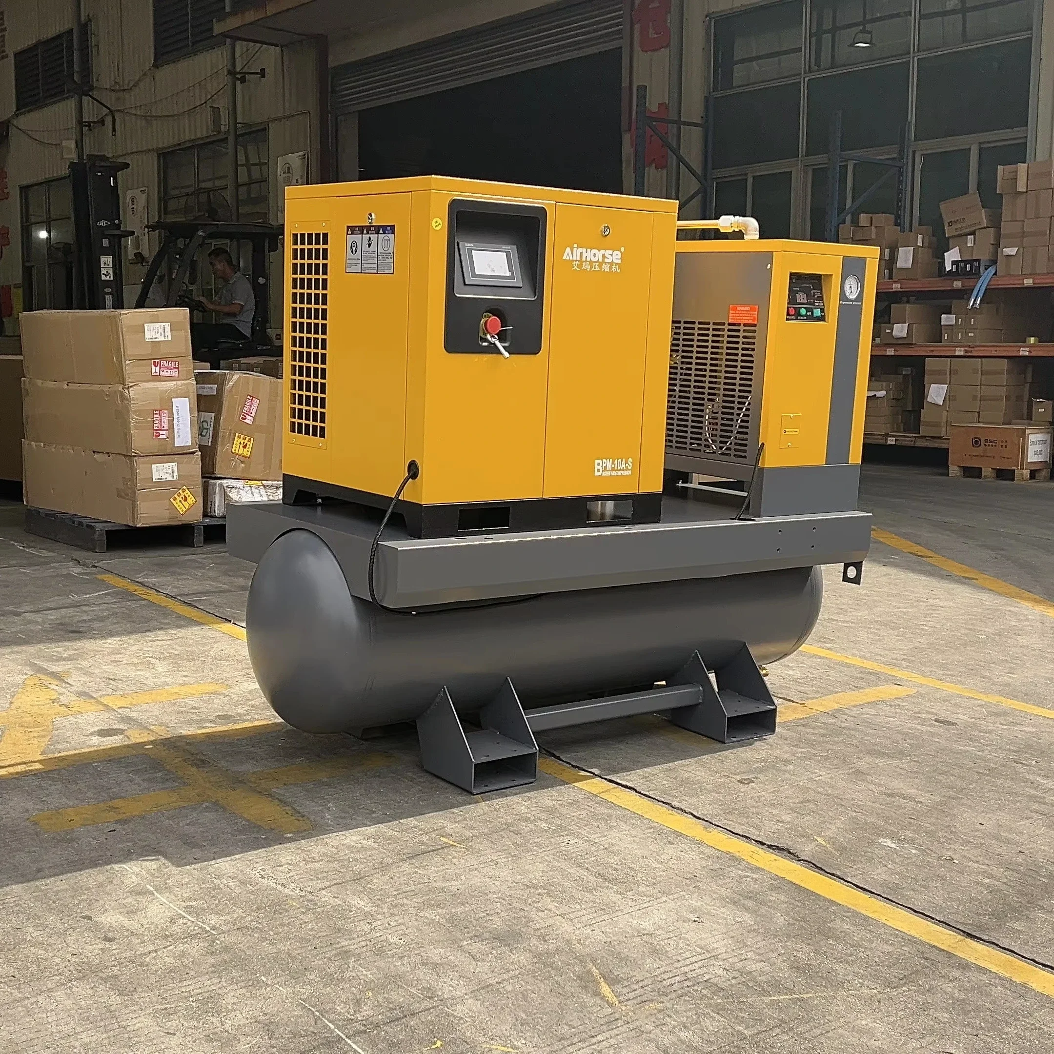 AirHorse Low Noise Rotary Silent Air-compressors 8 Bar 10 Bar 12Bar 16 Bar Industrial Screw Air Compressor
