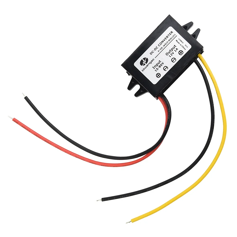 12W Step Down Voltage Module With Wide Input Voltage Range 15V 80V And 12V 1A Output With Shockproof And Dustproof ABS Housing