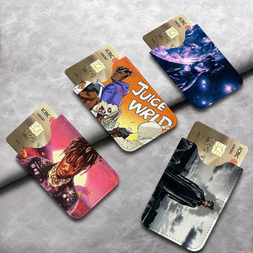 American rapper J-Juice WRLD PU Leather Card Holder Sleeve for Credit Cards,Secure/Slim Design, Travel Storage Essentials