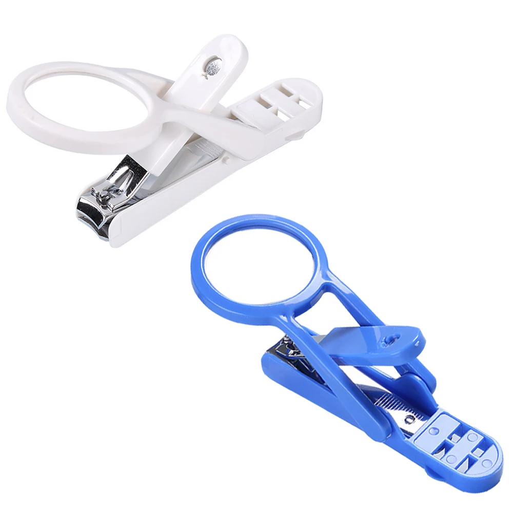 2Pcs Pet Claw Clippers Magnifying Glass Design Stainless Steel Nail Cutter for Small Pets Hedgehog Hamster Rabbit Guinea Pig