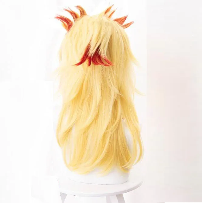 Anime Rengoku Kyoujurou Wig Cosplay Costume Long Mixed Color Heat Resistant Synthetic Hair Halloween Party Wigs