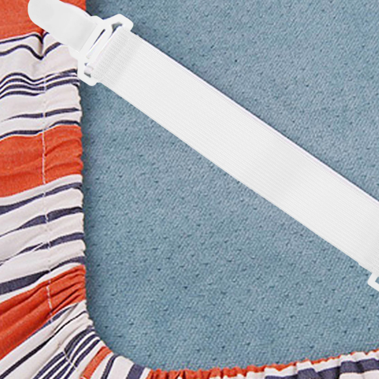 

Straps Elastic Bed Sheet Tightener For All Mattress Sizes White Fitted Sheet Holders Fastening Bands Grippers