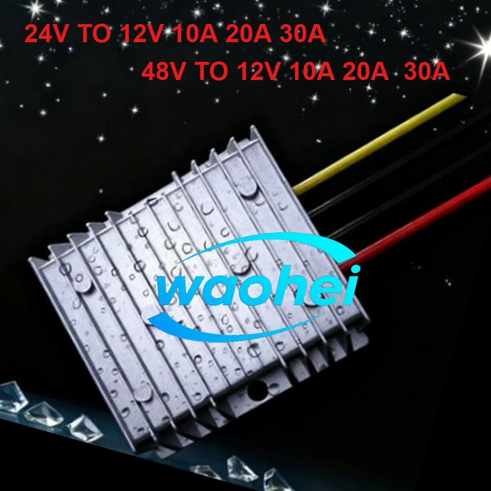 24V 48V to 12V 10A-30A DC-DC Step-Down Converter 12V Buck Voltage Regulator Power Adapter Buck Converter Applied to LED Car Mou