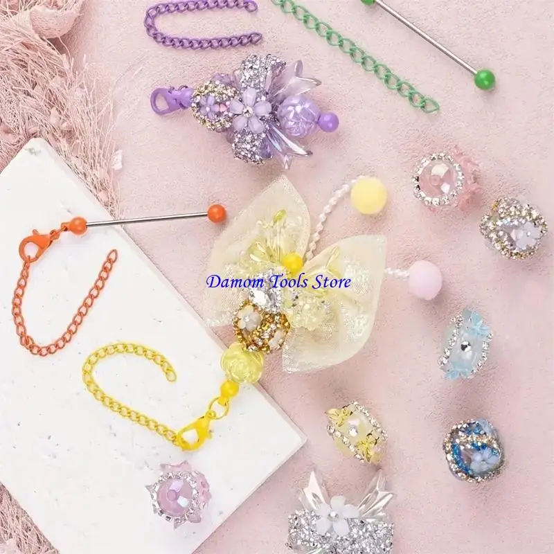 57BE PENENTE ACESSÃO CABELO CACHANTE BEADO PARA CHARM SAG CHARM CHARM CHARMO