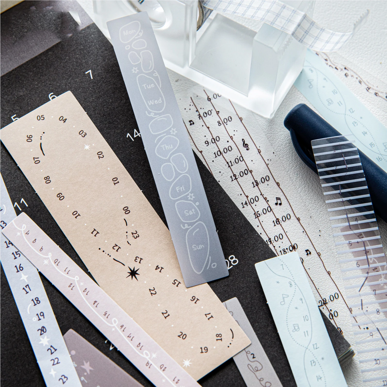 

Timeline Series Vintage Number Time Landscape PET Sticker Creative DIY Journal Material Collage Scrapbooking Stationery