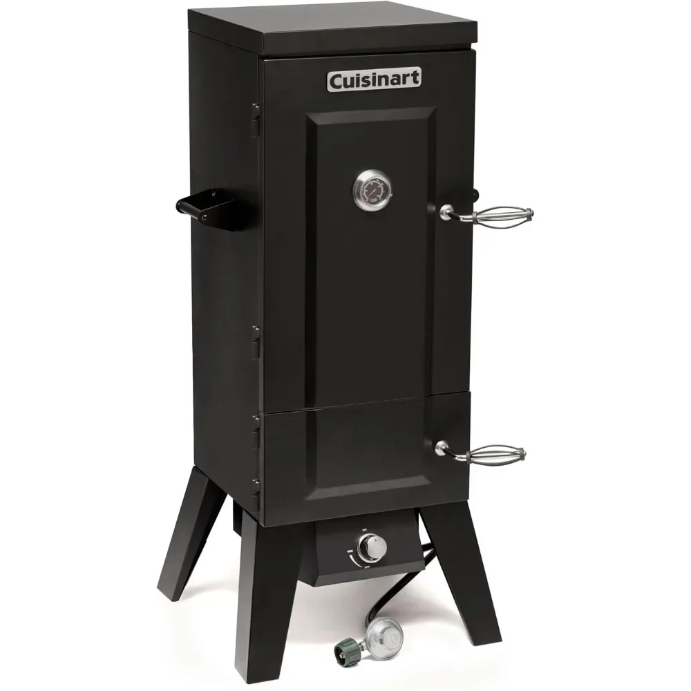 36” Vertical Propane Smoker, 4 Removable Racks, Spacious BBQ Smoker with Wood&Water Trays, 15000 BTU Heat for Backyard & Camping