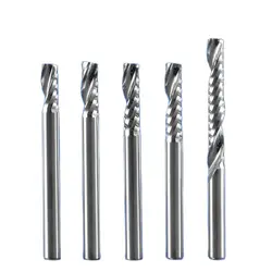 WeiTol 1PCS N 3.175/4mm 1 Flute Up cut End Mill Solid Carbide Router Bit Cutting  Wood/MDF/Acrylic CNC Machine Bits