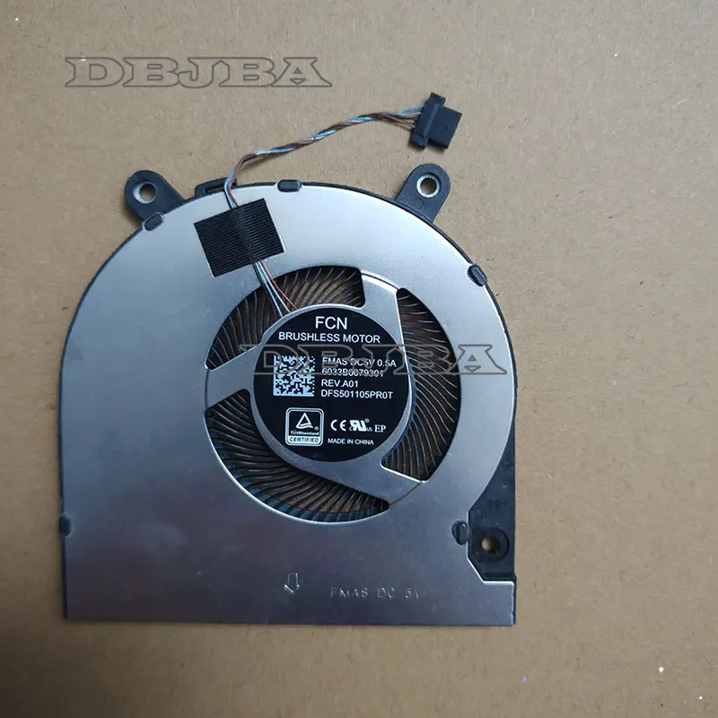 Laptop Cooling Fan For FCN DFS501105PR0T FMAS 5V 0.5A 6033B0079301 CPU FAN