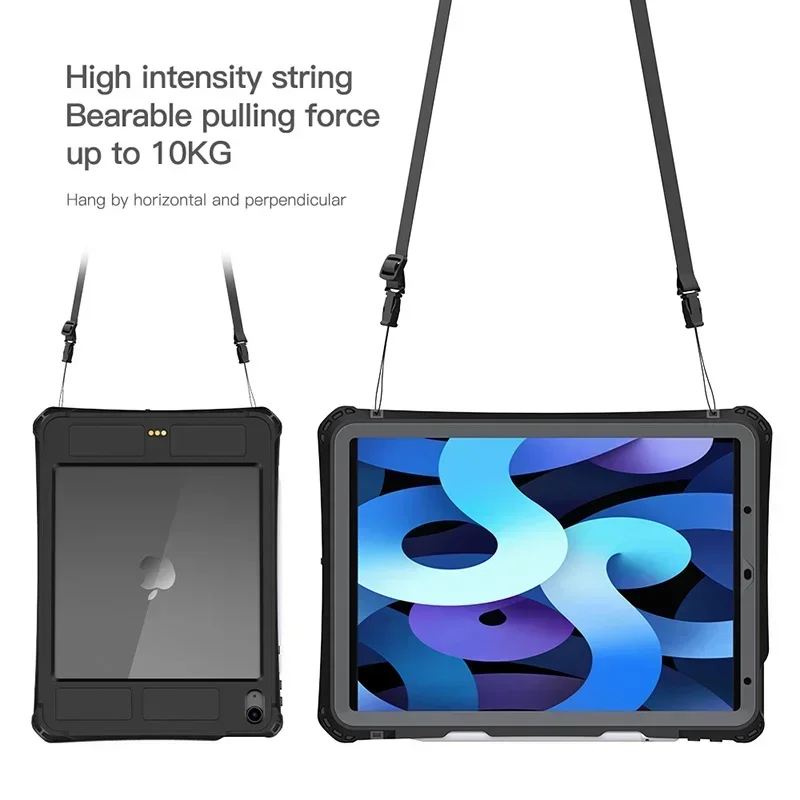IP68 Real Waterproof Case For iPad Mini 7 6 5 A16 10th Air 4 5 2022 Pro 11 Air 11 M2 M3 Full Protection Clear Cover Tablet  Capa