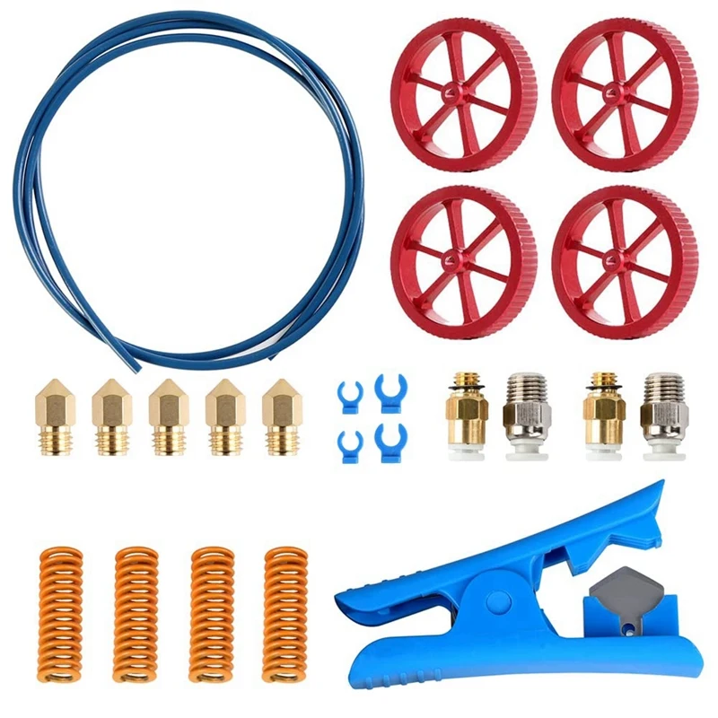 Do zestawu drukarki 3D Creality z rurką Bowdena Capricorn 1M do żarnika 1,75 mm, złącze pneumatyczne, dyszą drukarki