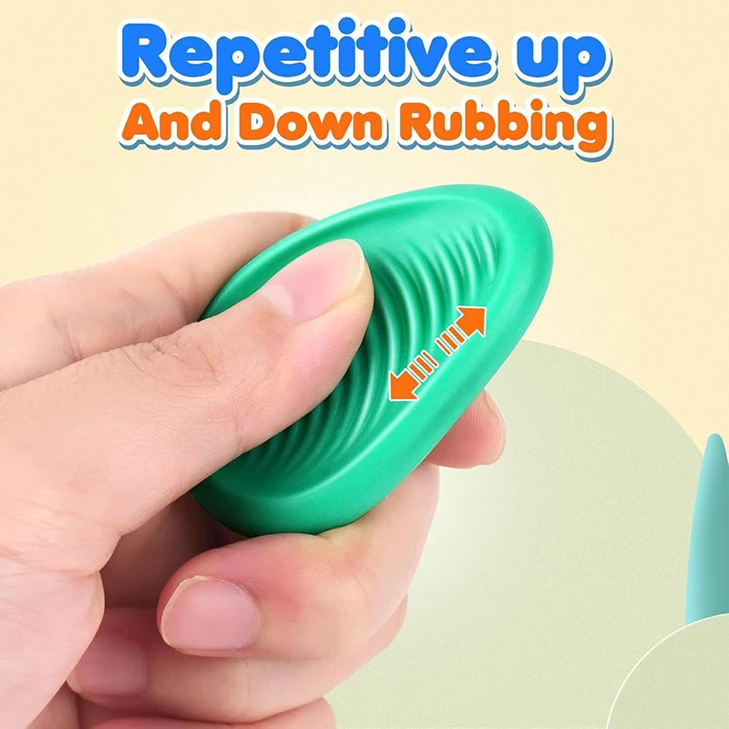 6 uds juguetes Fidget piedra sensorial texturizada piedra de preocupación suave autismo Fidgets silenciosos estrés necesidades especiales alivio de la ansiedad para regalo de niños