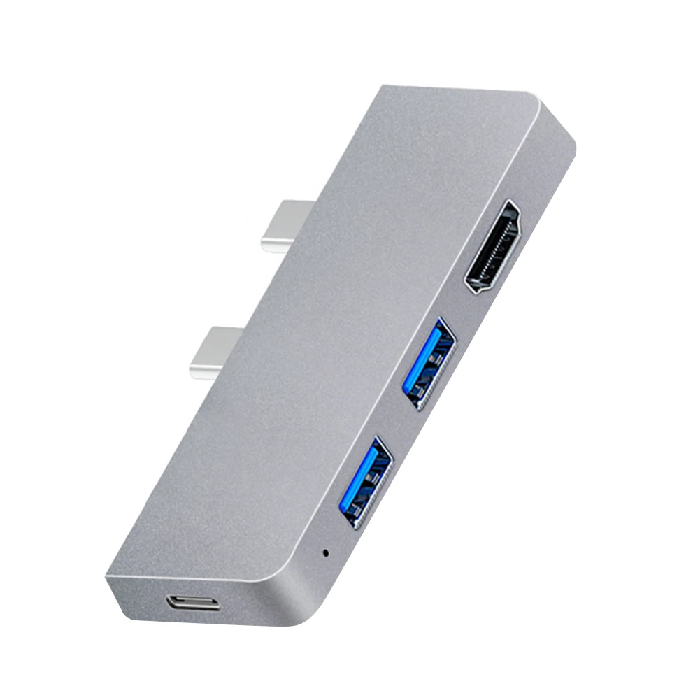 محطة إرساء للكمبيوتر المحمول PD شاحن Type-C Type-C Dock Splitter محمول 4K HDMI عالي السرعة لجهاز Microsoft Surface Pro 8