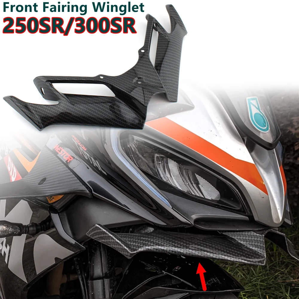 For CFMOTO 300SR 250SR Motorcycle 250 SR 300 Front Spoiler Winglets Aerodynamic Wing Spoiler Front Fairing Aero Wing Accessories