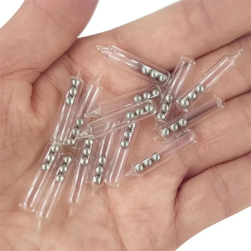 New 500Pcs/Lot Fishing Lure Rattles Bait Jigs Spoons Glass Insert Tube Shake Attract Fly Tying Fishing Tackles Accessories Pesca
