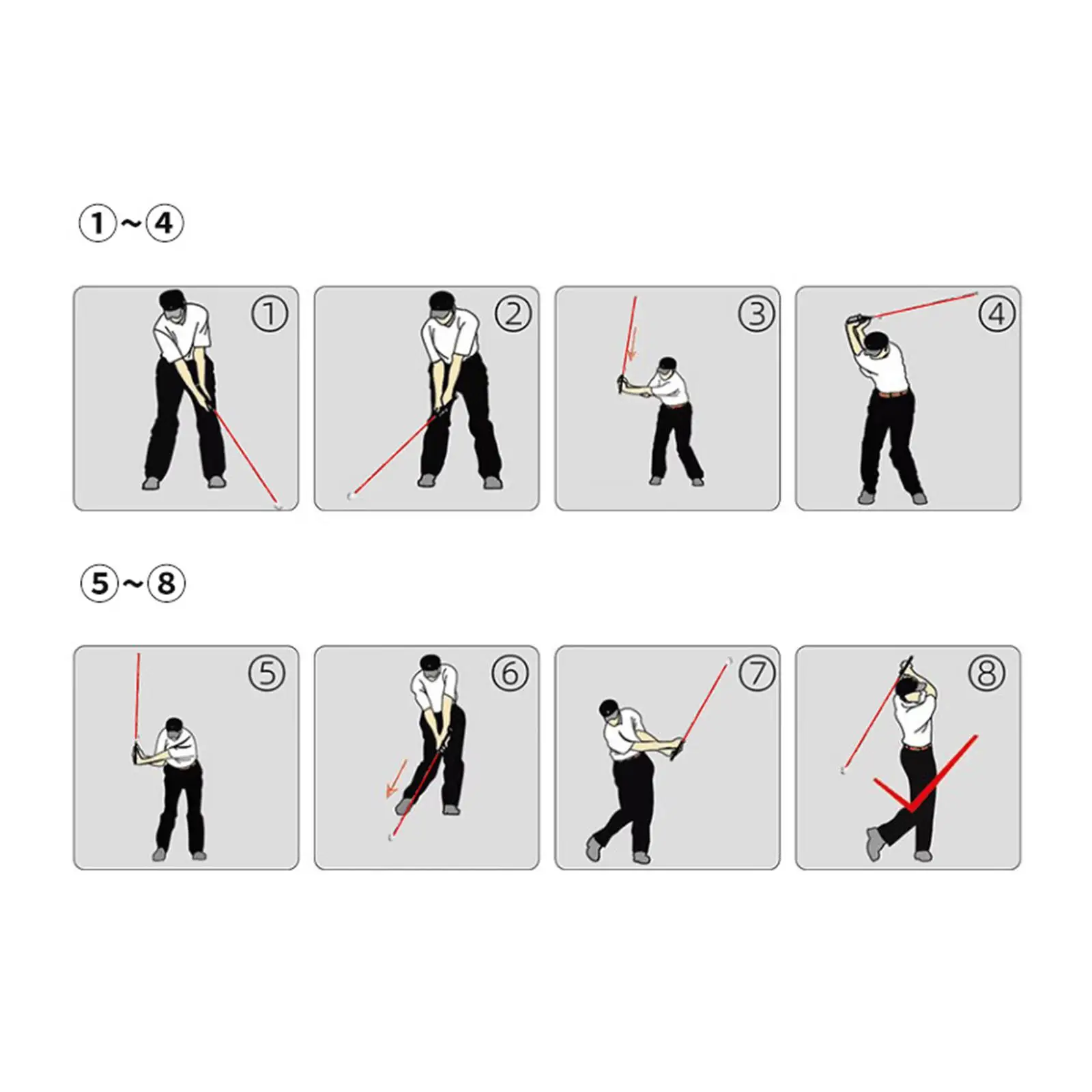 Golf Swing Trainer Aid Adjustable Swing Force Lightweight Golf Swing Exerciser for Junior Beginner Golfer Women Men Exercising