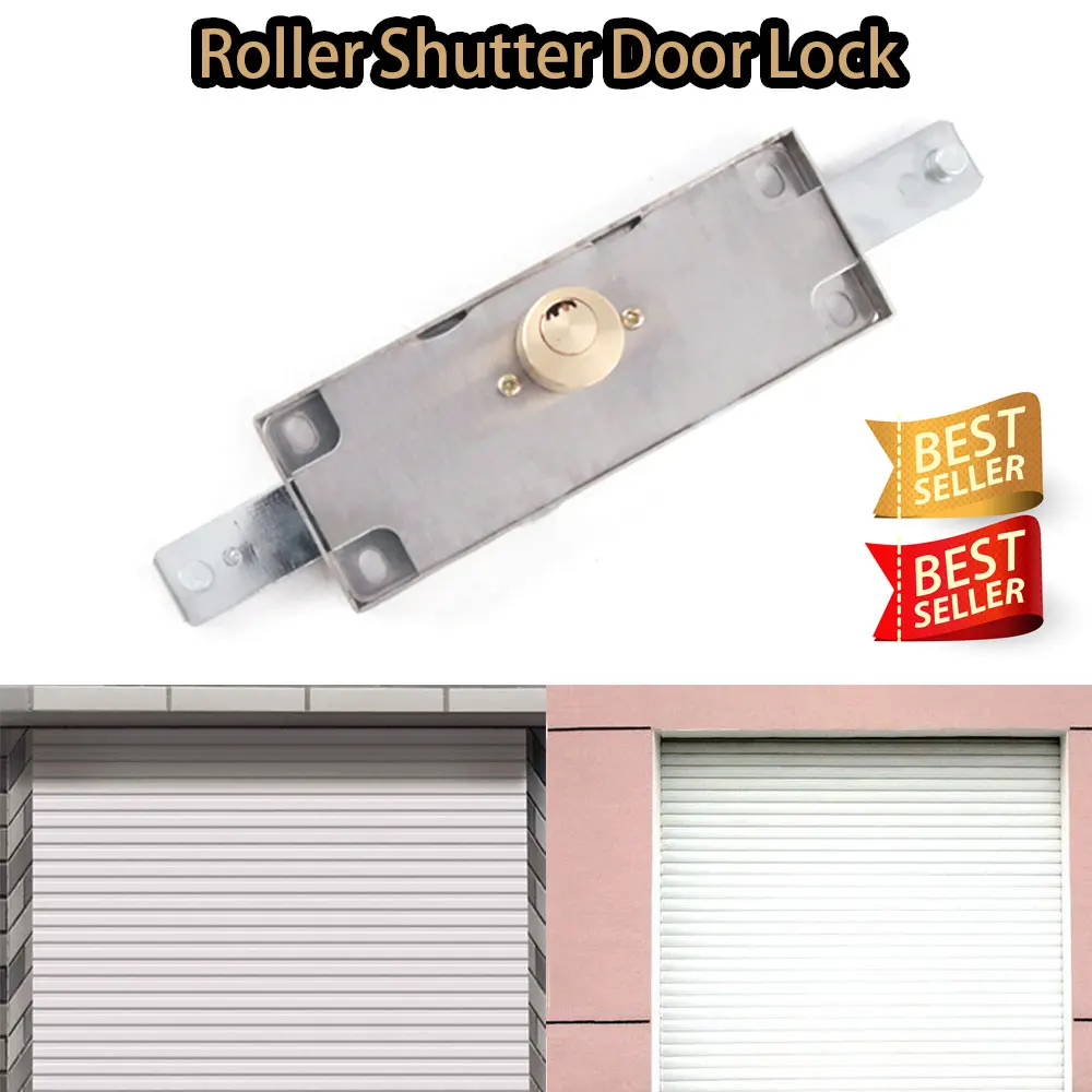 Rolling Security Door Lock Roll Gate Anti-theft Locks with Key Install Middle or Bottom Garage Gate Hardware Locks  Hardware