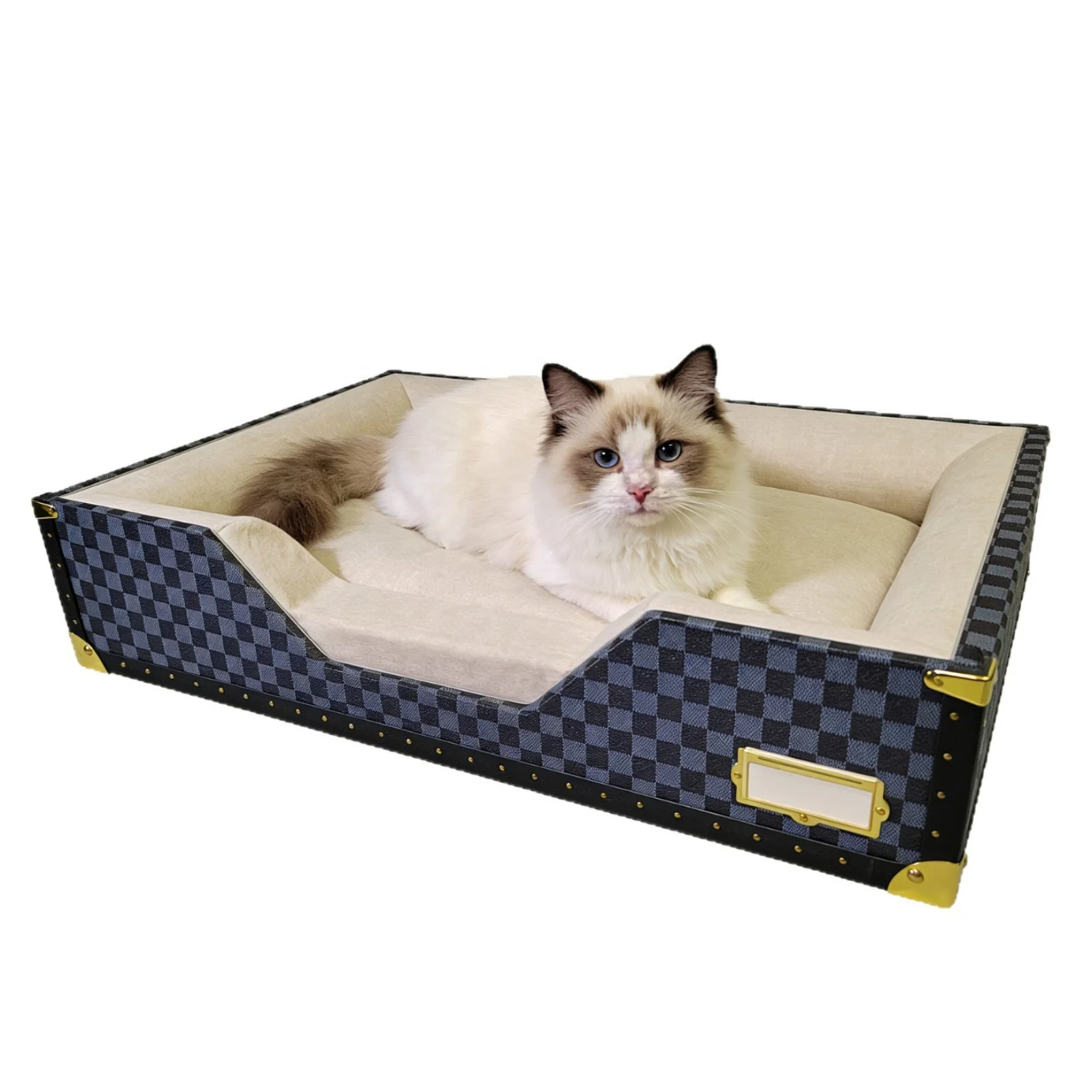 Plush Pet Bed All-season Removable Washable Pet Sofa Warming Cat-scratch-resistant Waterproof Scratch-proof Dog House/kennel