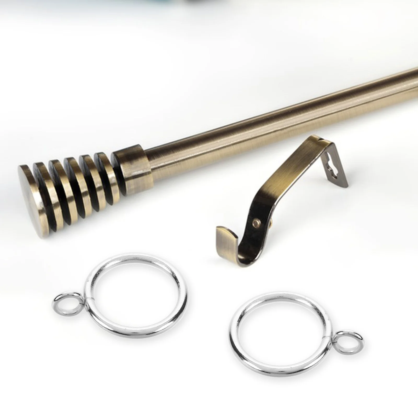 

10Pcs Metal Curtain Rings Strong Minimalist Style for Eyelet Drapery Rod Rings Curtain Accessories Metal Ring