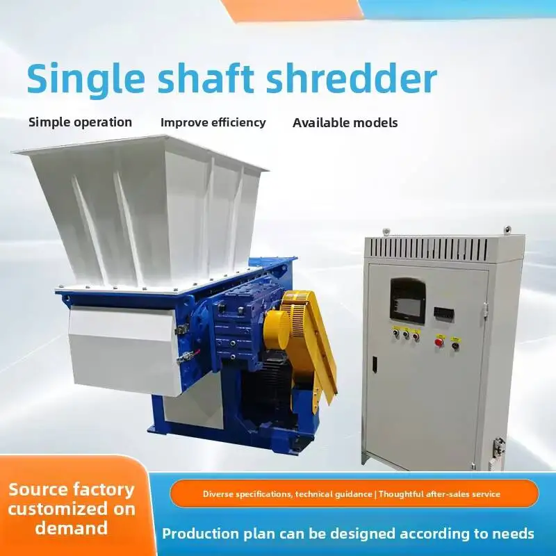 Single Shaft edder 600 800 Type Factory Direct Sale Plastic Waste hine Head Material Recycling Industrial Coarse
