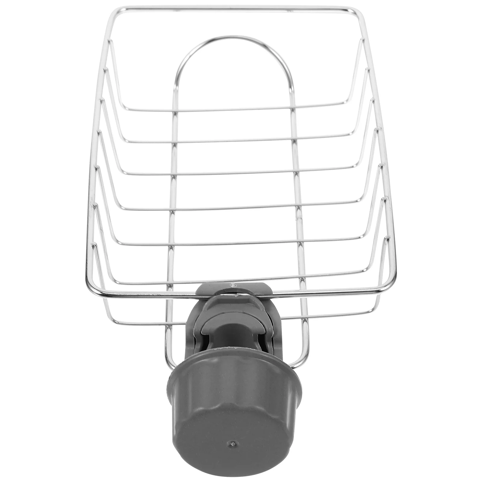 

Drain Storage Rack for Faucet Adjustable Metal Sponge Organizer with Plastic Bracket Rust Proof Quick Drying Holder for Kitchen